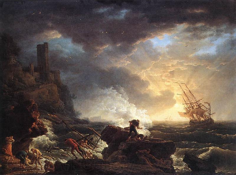 VERNET, Claude-Joseph Shipwreck  wr Norge oil painting art